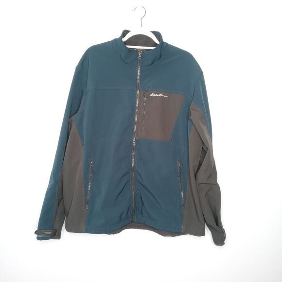 Eddie Bauer blue and gray zip-up jacket - Picture 2 of 8